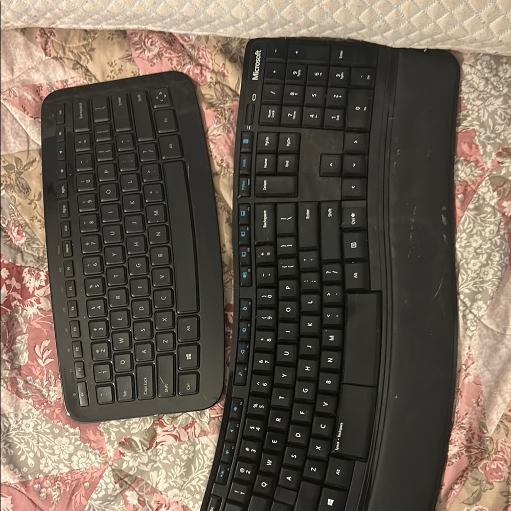 Black Wireless Ergonomic and Compact Keyboards